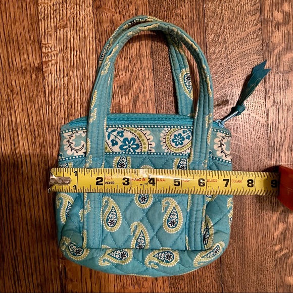 Vera Bradley | vintage turquoise paisley patterned bag - Picture 6 of 7